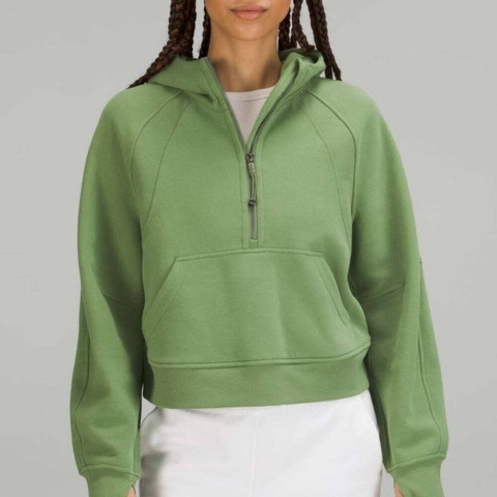 Lululemon Scuba Oversized Half-Zip Hoodie Green Foliage Size M/L